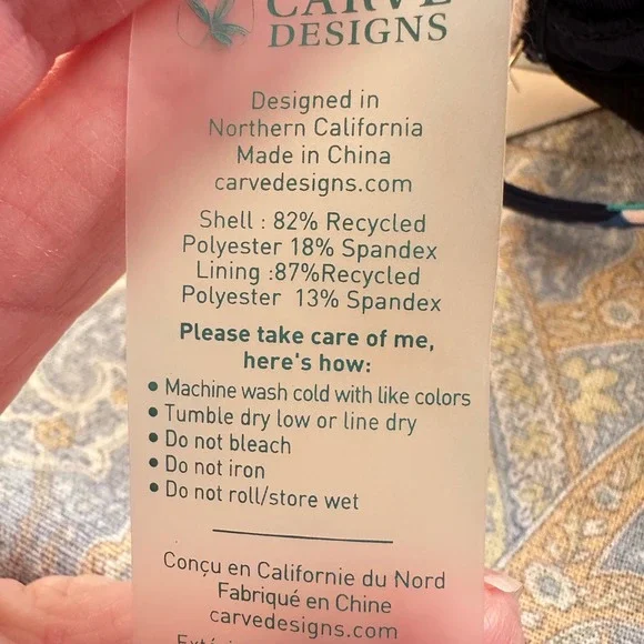 Carve Designs Beacon One Piece Swimsuit Stargazer Floral Print Small Tall - Picture 10 of 10